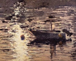 Watercolour painting Cornwall capturing light in the water 10_ x 12